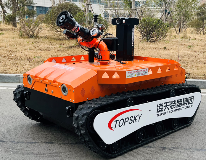 防爆消防滅火偵察機器人【增強動力】 （第5代，360°升降云臺探測裝置+語音控制）